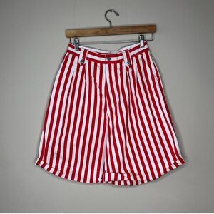 Vintage red and white striped shorts